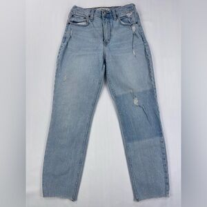 Abercrombie & Fitch The Mom High Rise Jeans Womens 26 / 2 Distressed Straight